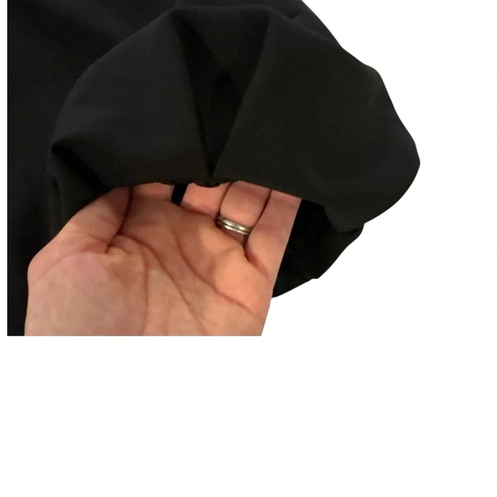 Milly Black Puff Sleeve Blouse with Button‎ Accents - Picture 5 of 6